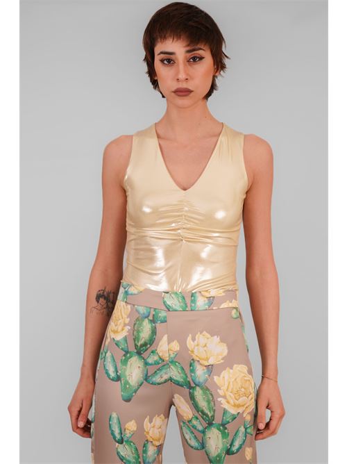 Body elastico laminato Manuela Riva | BD 03/0876 SAGIALLO